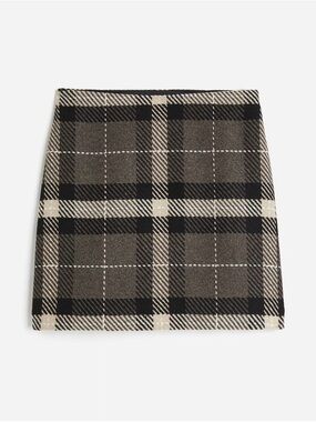 Textured Mini Skirt - Wool Blend